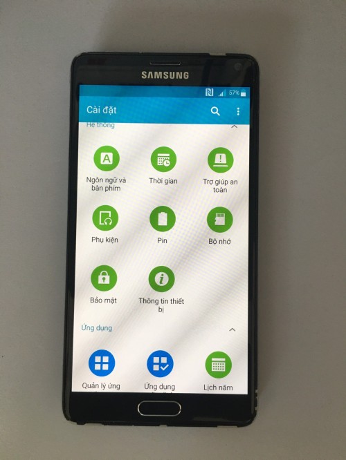Samsung Note 4 Mở mạng Nạp Tiếng Việt